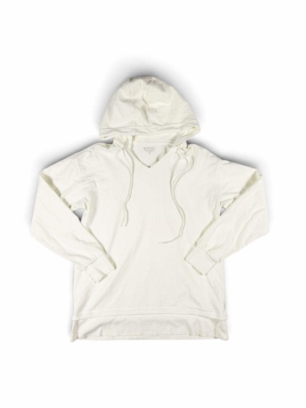 Athleta Women’s No Chill Terry Hoodie Pullover White XS extra small